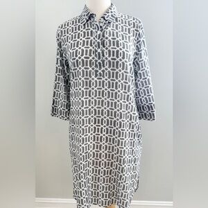 Roberta Roller Rabbit Gray and White Patterned Top XS